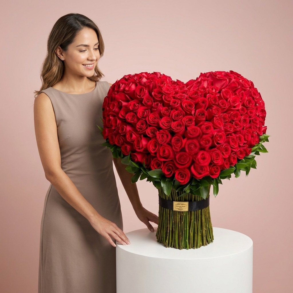 Mega Corazón 200 rosas