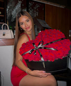 Heart Box Extra Grande Rosas Rojas