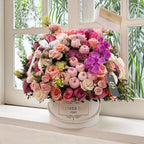Hat Box Doménica Extra Grande con Peonias