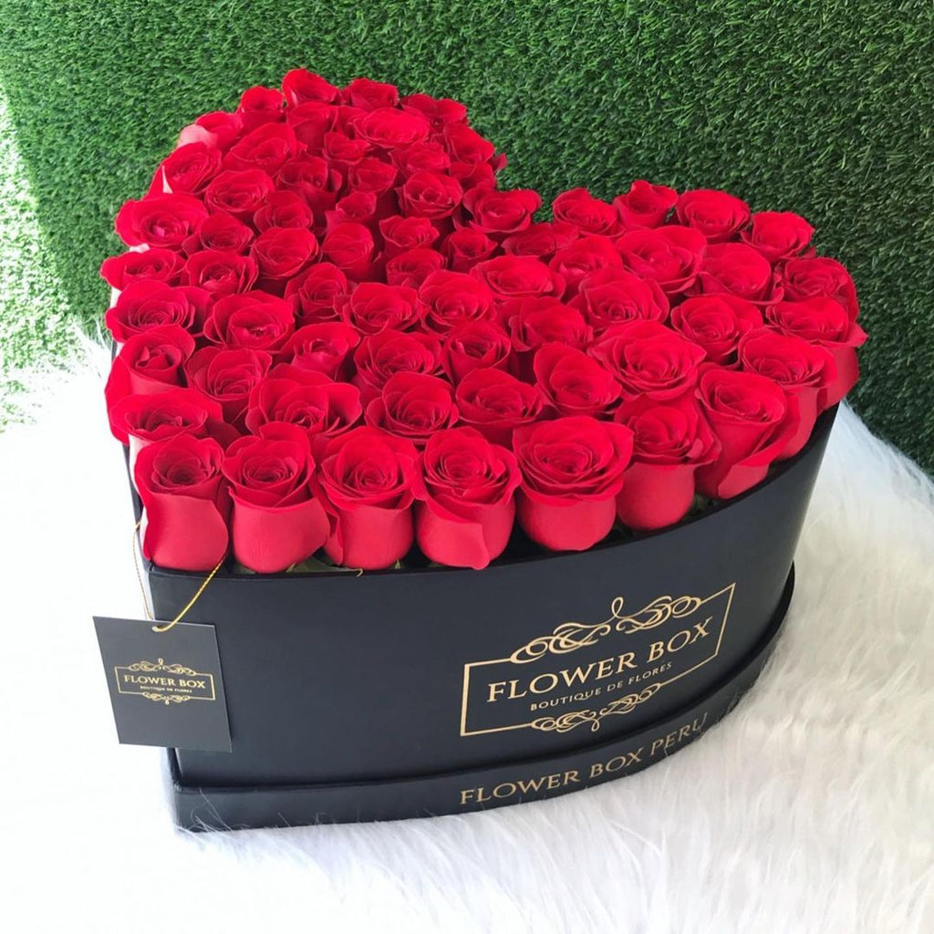 Heart Box Extra Grande Rosas Rojas