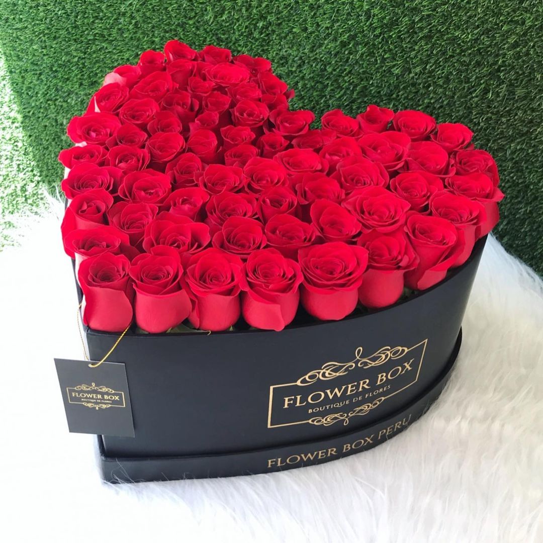 Heart Box Extra Grande Rosas Rojas