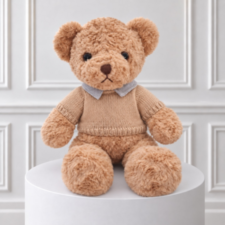 Osito de Peluche Beige con Chompita Flower Box ®